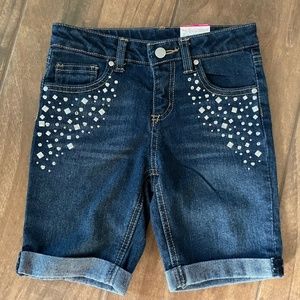 NEW Total Girl Preschool Denim Jeans Bermuda Shorts 6X XL Girls JCP Penney